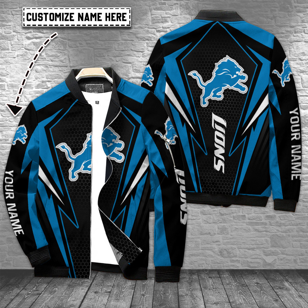 Detroit Lions Personalized Bomber Jacket BG639