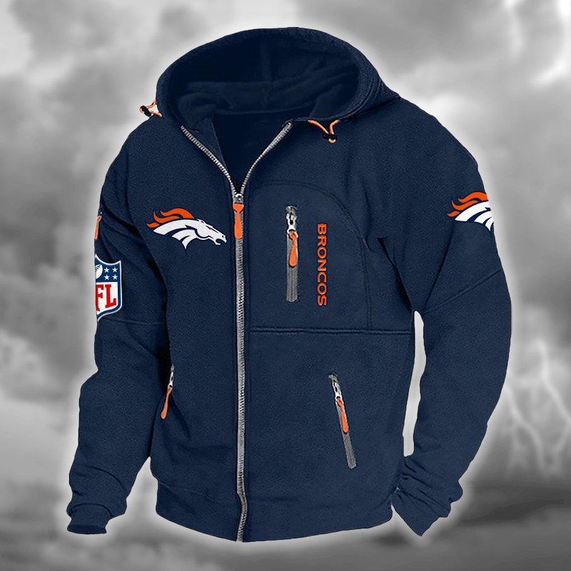 Denver Broncos DMCD0661 Hooded Cardigan Jacket