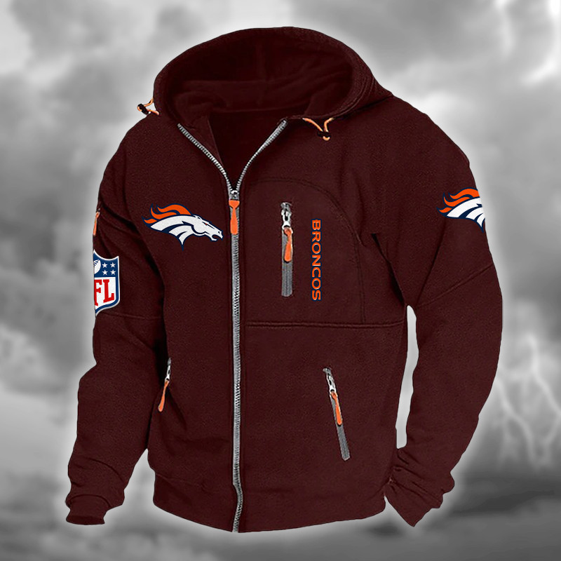 Denver Broncos DMCD0661 Hooded Cardigan Jacket
