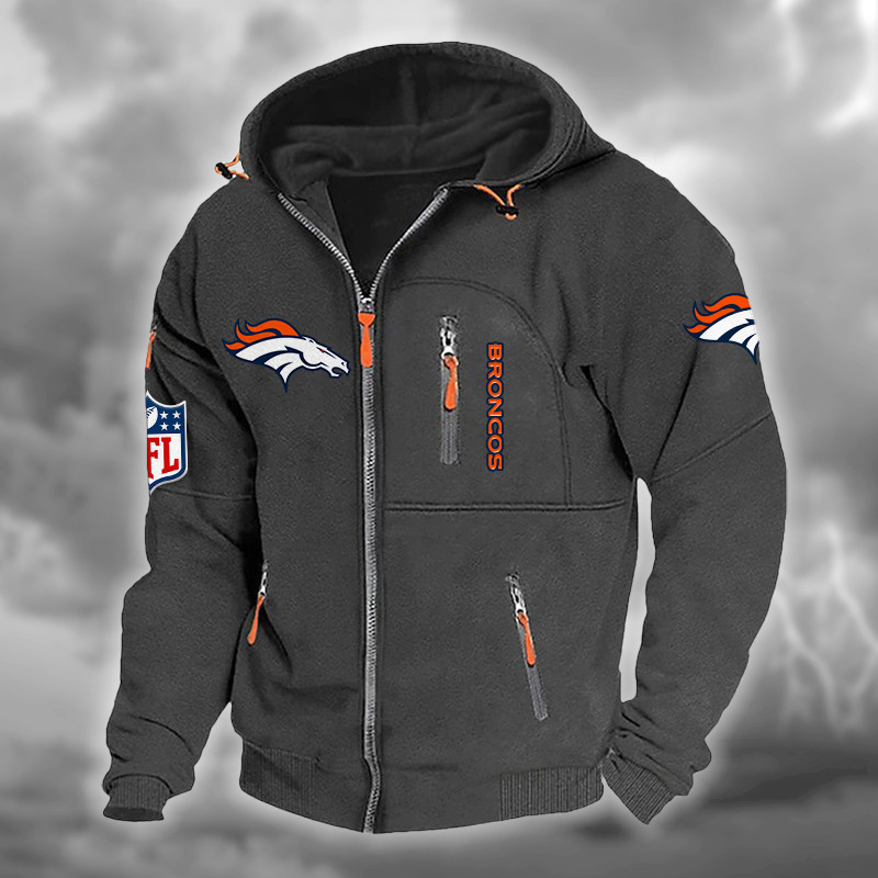 Denver Broncos DMCD0661 Hooded Cardigan Jacket