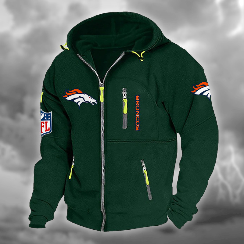 Denver Broncos DMCD0661 Hooded Cardigan Jacket