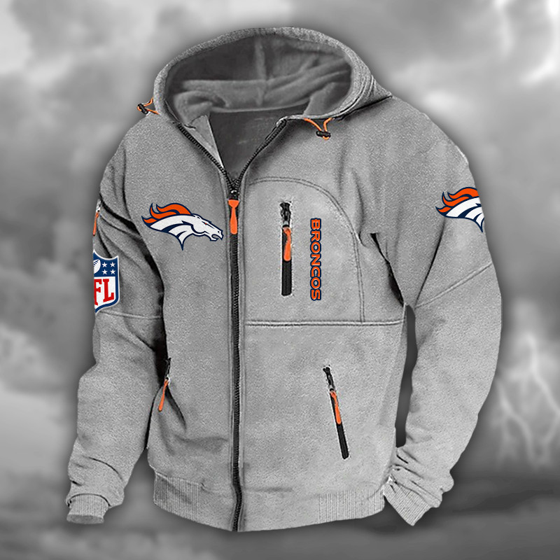 Denver Broncos DMCD0661 Hooded Cardigan Jacket