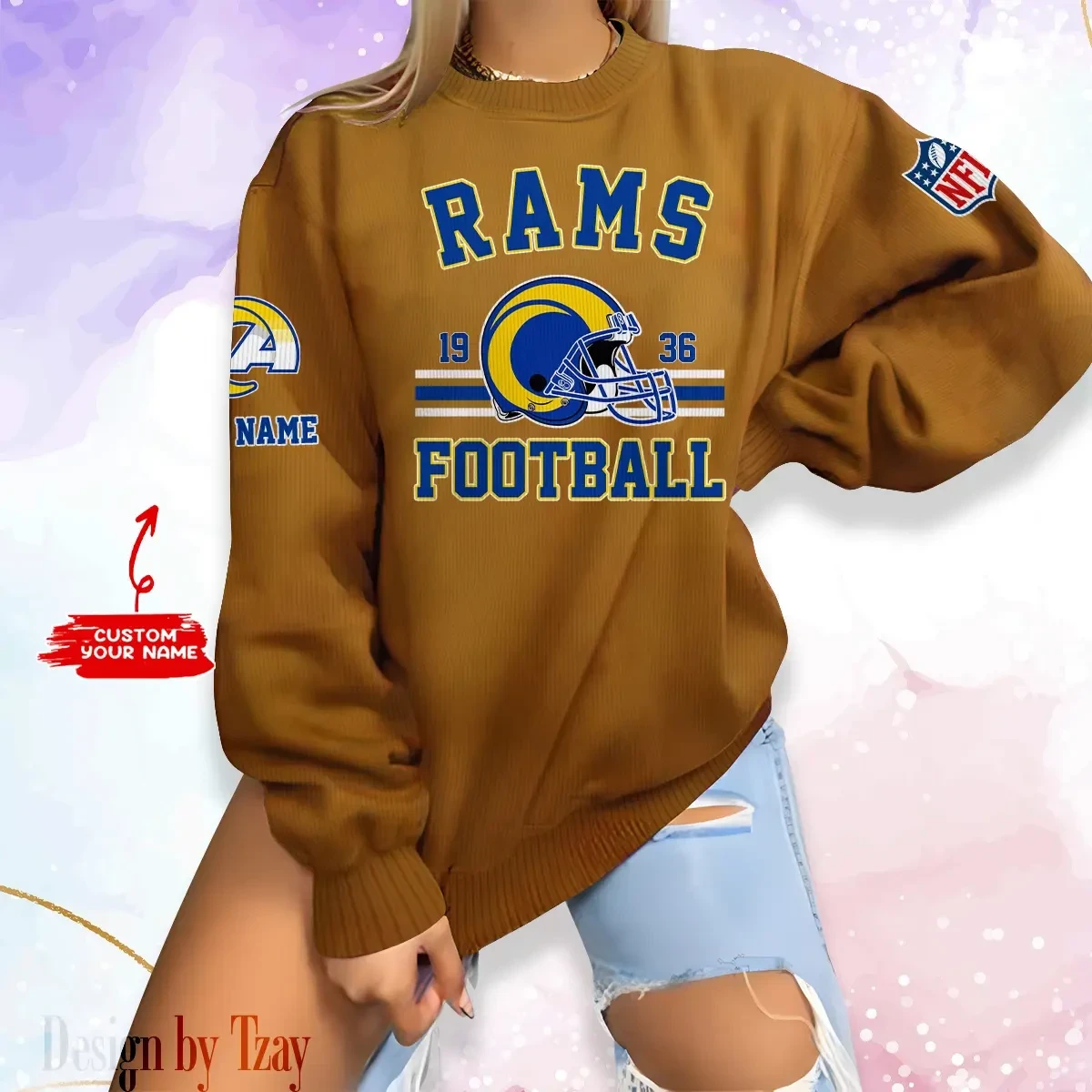 Los Angeles Rams Personalized Fashion Design New Woolen Sweater BGSWT235