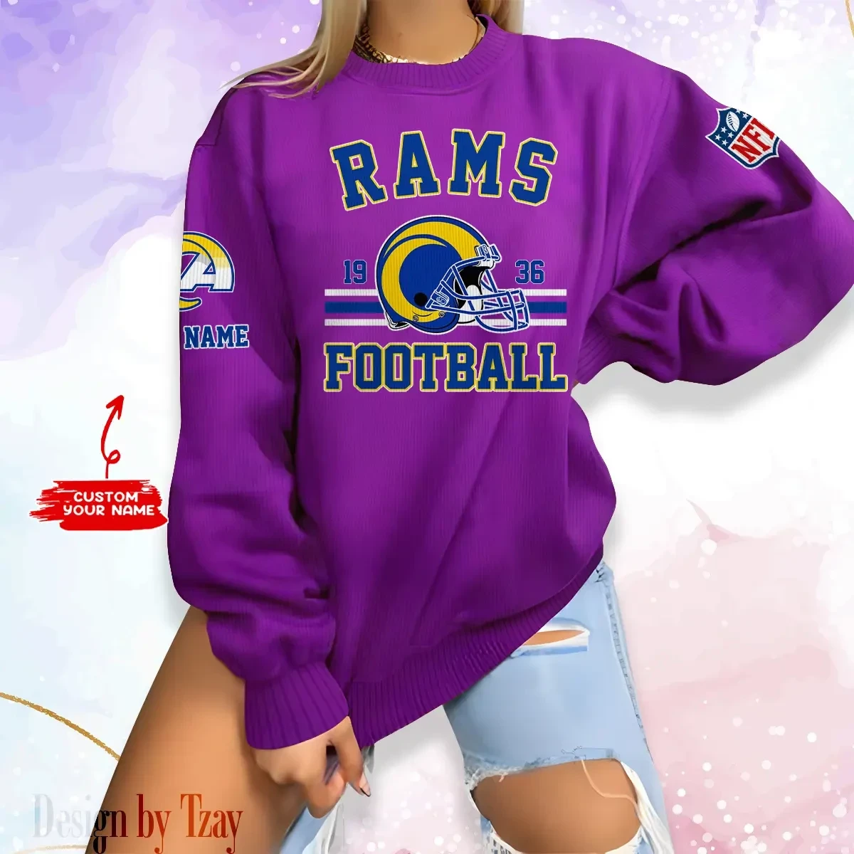 Los Angeles Rams Personalized Fashion Design New Woolen Sweater BGSWT235