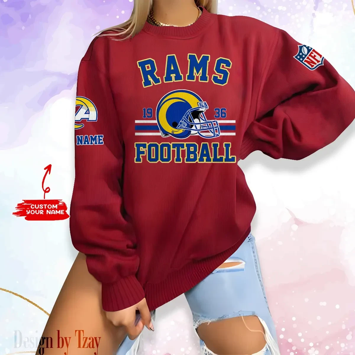 Los Angeles Rams Personalized Fashion Design New Woolen Sweater BGSWT235