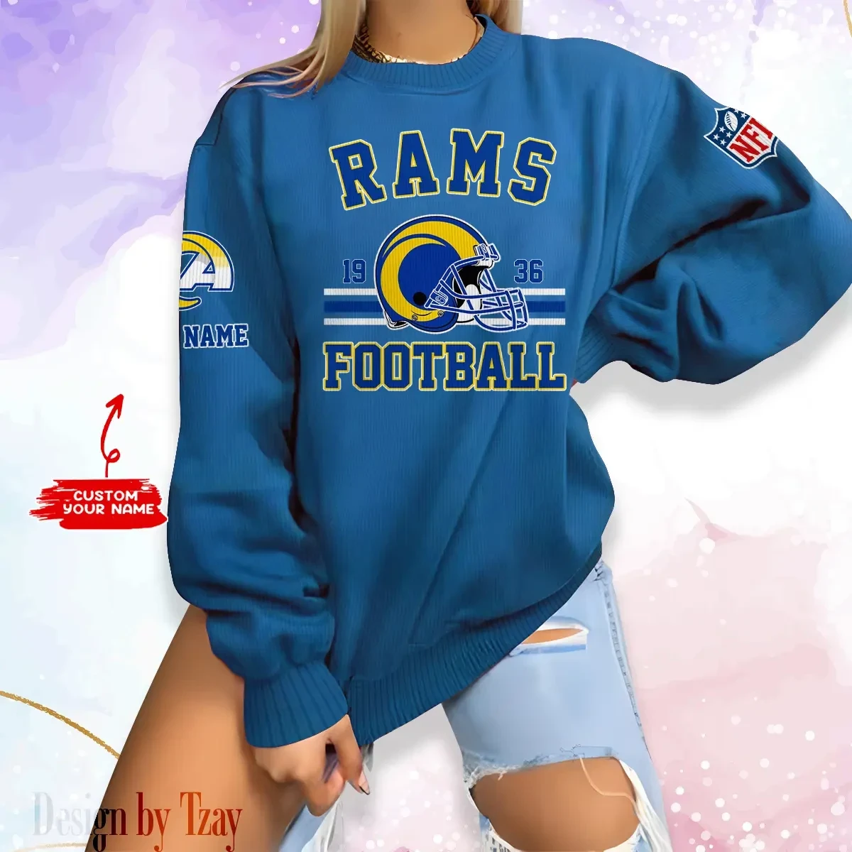 Los Angeles Rams Personalized Fashion Design New Woolen Sweater BGSWT235