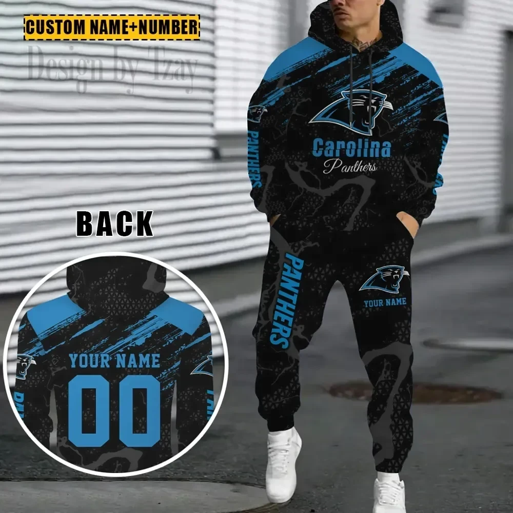 Carolina Panthers Combo Hoodie And Sweatpants Gift For Fan AZHD1054