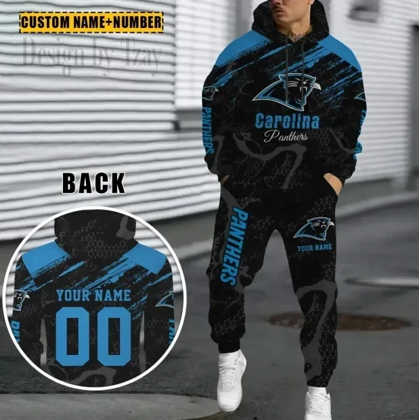 Carolina Panthers Combo Hoodie And Sweatpants Gift For Fan AZHD1054