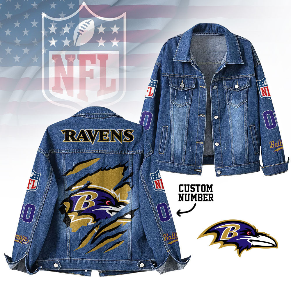 Baltimore Ravens | Premium Iconic Streetwear Denim Jacket NTH1