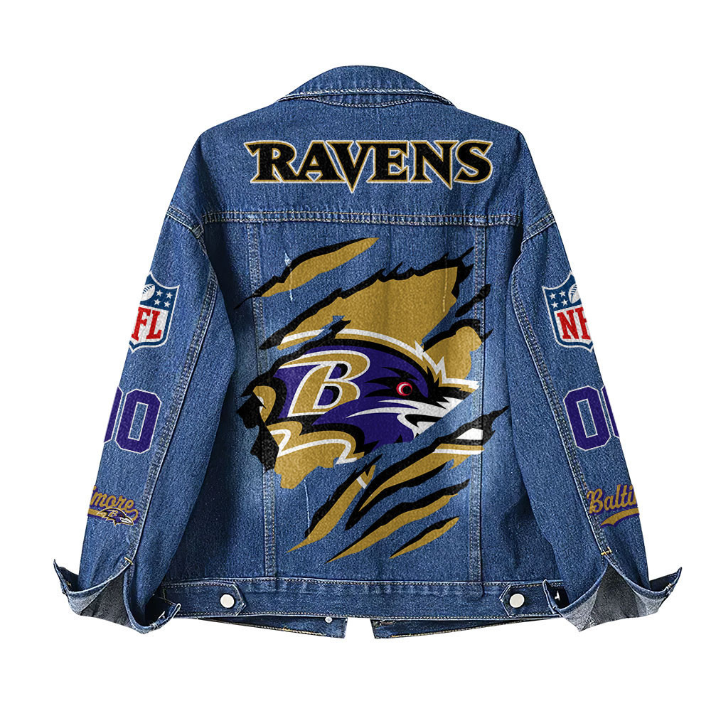 Baltimore Ravens | Premium Iconic Streetwear Denim Jacket NTH1