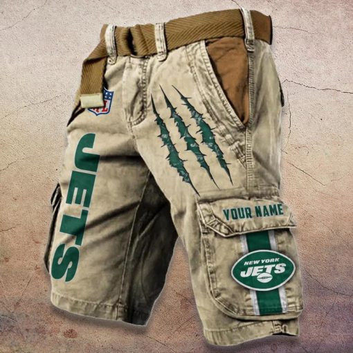 New York Jets Pocket Print Cargo Shorts (Belt Not Included) S9MCS090