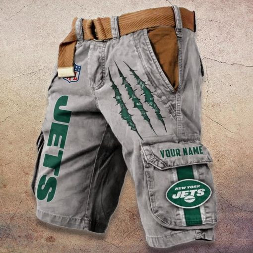 New York Jets Pocket Print Cargo Shorts (Belt Not Included) S9MCS090