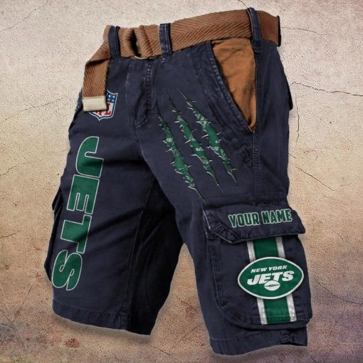 New York Jets Pocket Print Cargo Shorts (Belt Not Included) S9MCS090