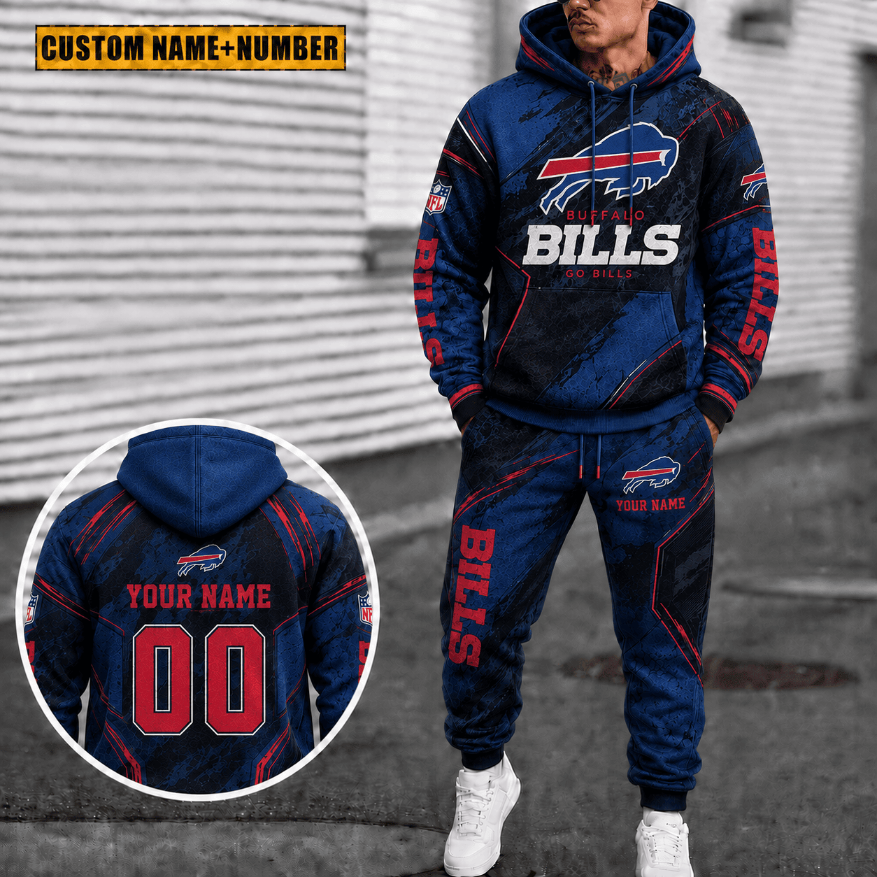 Buffalo Bills Personalized Combo Hoodie And Sweatpants Gift For Fan VAN40030