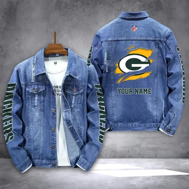 Green Bay Packers Personalized Premium Denim Jacket AZICOTADJ00017