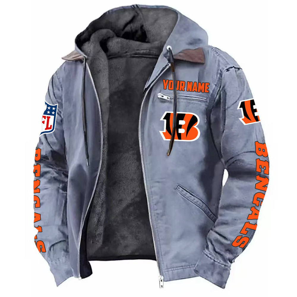 Cincinnati Bengals DMJK0007 Hooded Cardigan Jacket