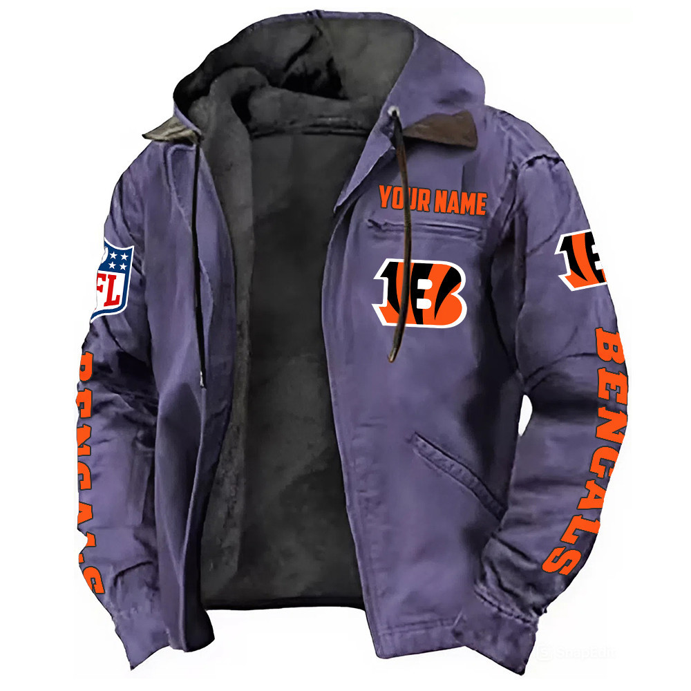 Cincinnati Bengals DMJK0007 Hooded Cardigan Jacket