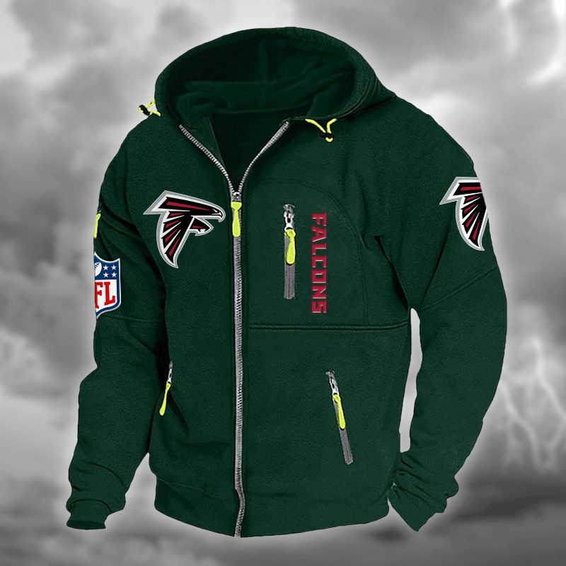 Atlanta Falcons DMCD0653 Hooded Cardigan Jacket