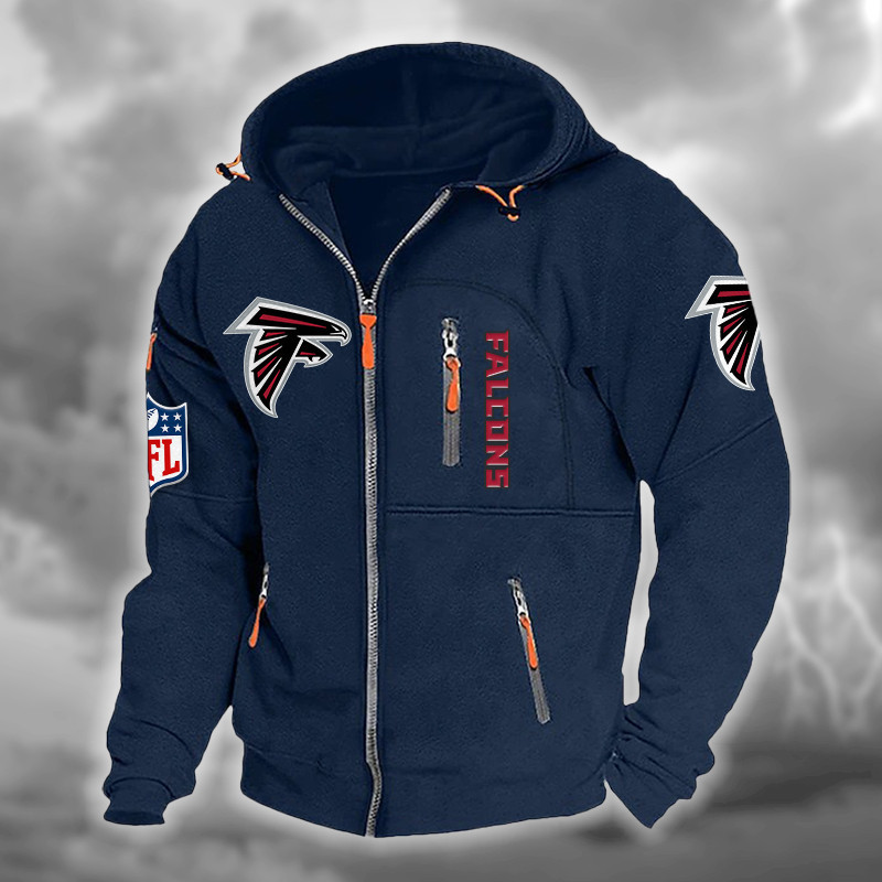Atlanta Falcons DMCD0653 Hooded Cardigan Jacket