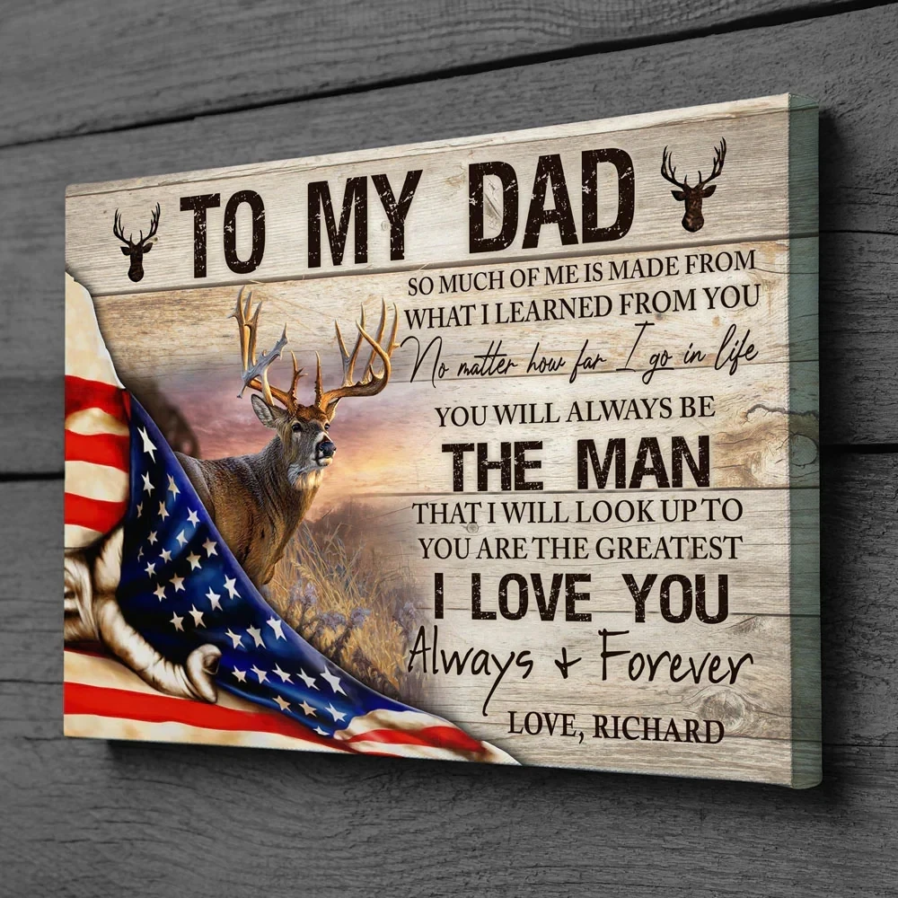 Deer Wall Decor, Deer Collage Custom Canvas,