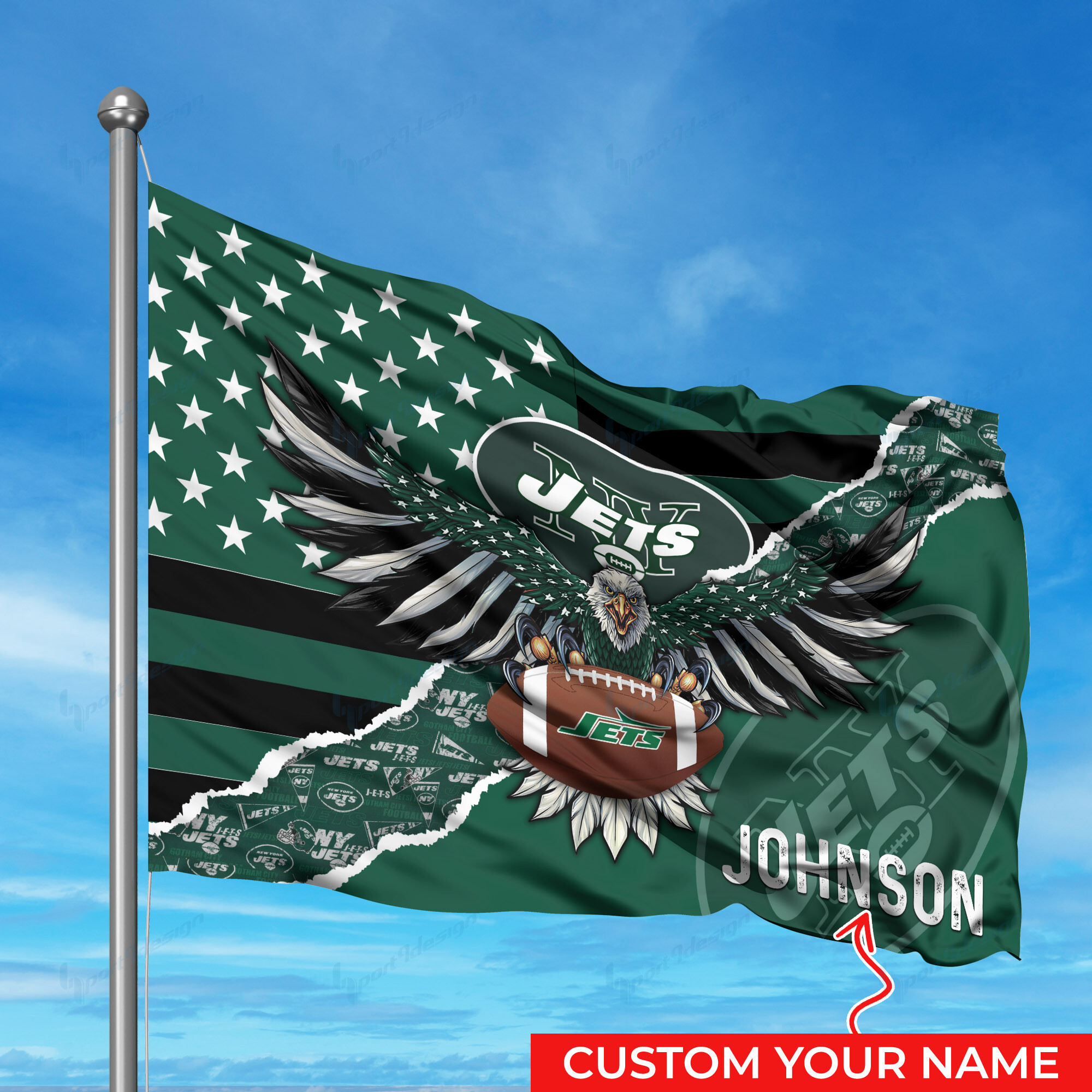 New York Jets Personalized Flag 297