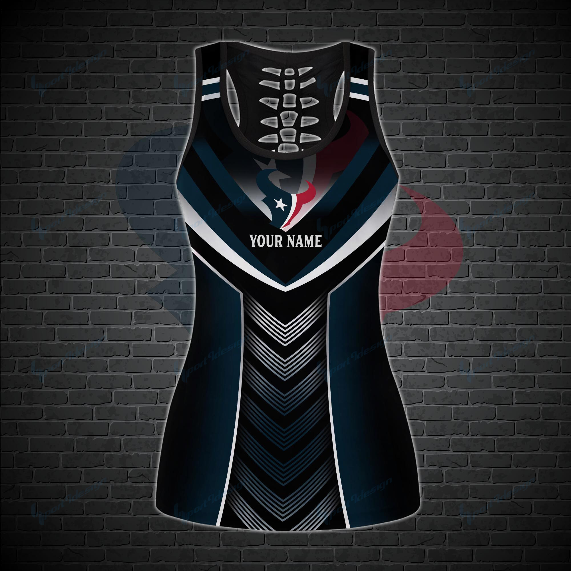 Houston Texans Personalized Leggings And Tank Top BG12