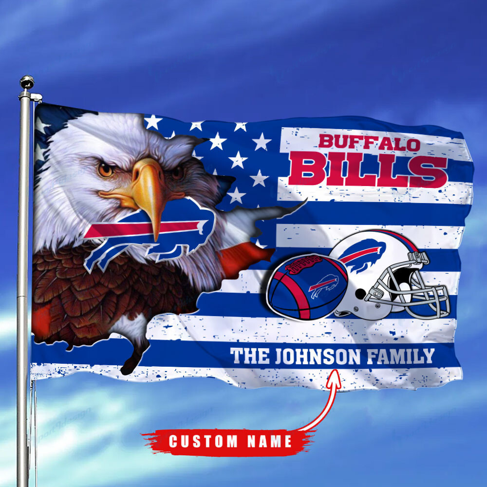 Buffalo Bills-Flag-Custom Name BILL29400