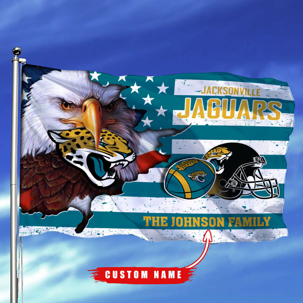 Jacksonville Jaguars-Flag-Custom Name FL2908