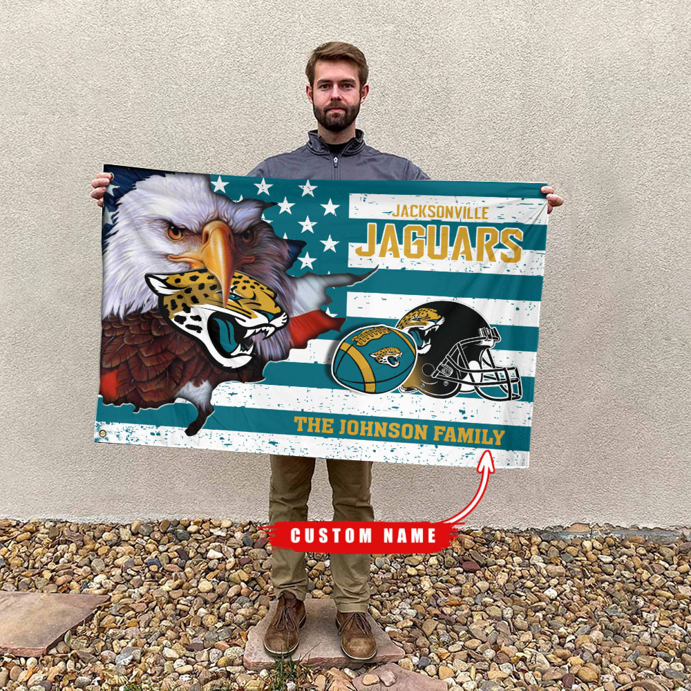Jacksonville Jaguars-Flag-Custom Name FL2908