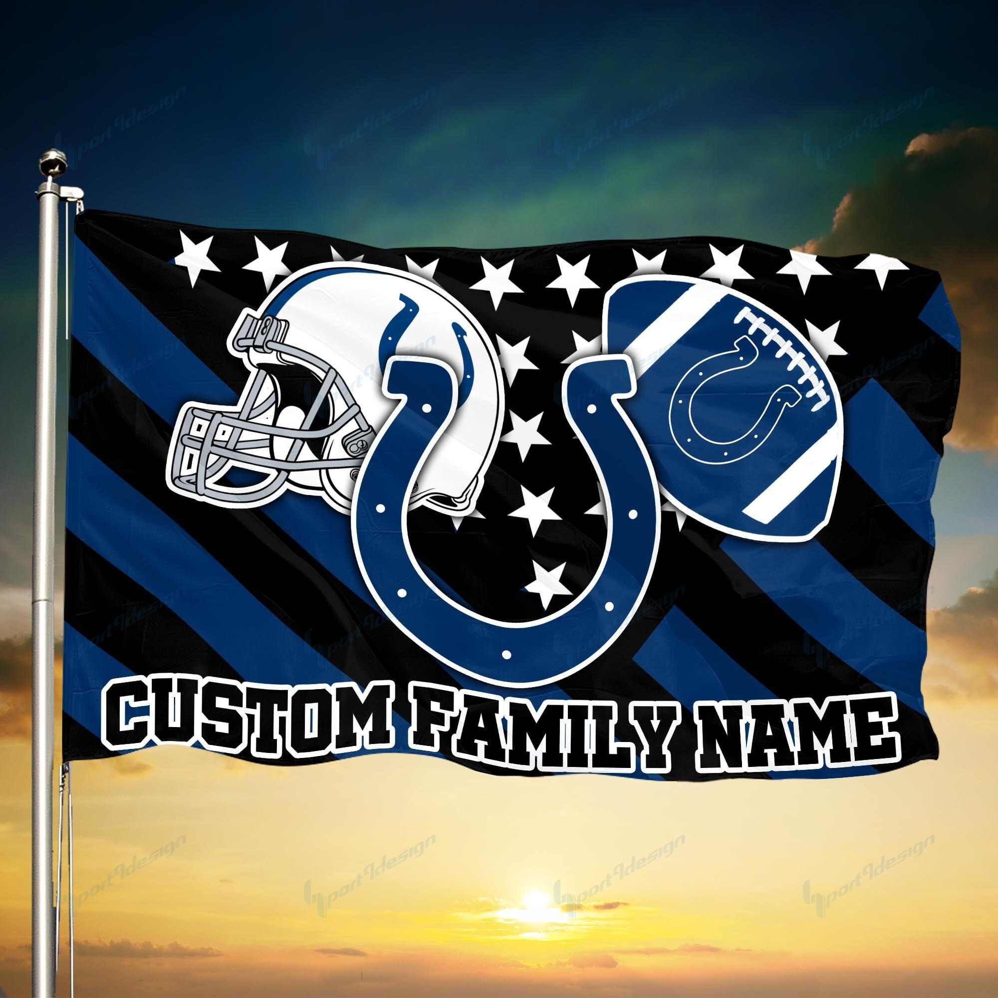 Indianapolis Colts Personalized Flag 77