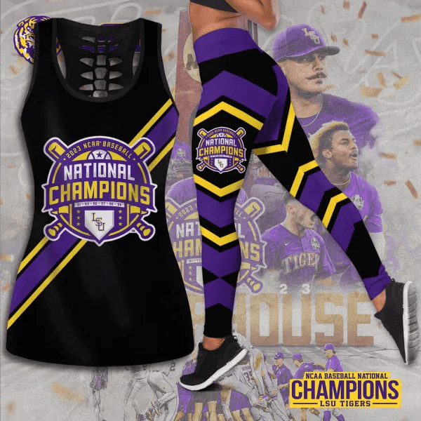 LSU Tigers Baseball Hollow Tank Top & Leggings – TANTN1234