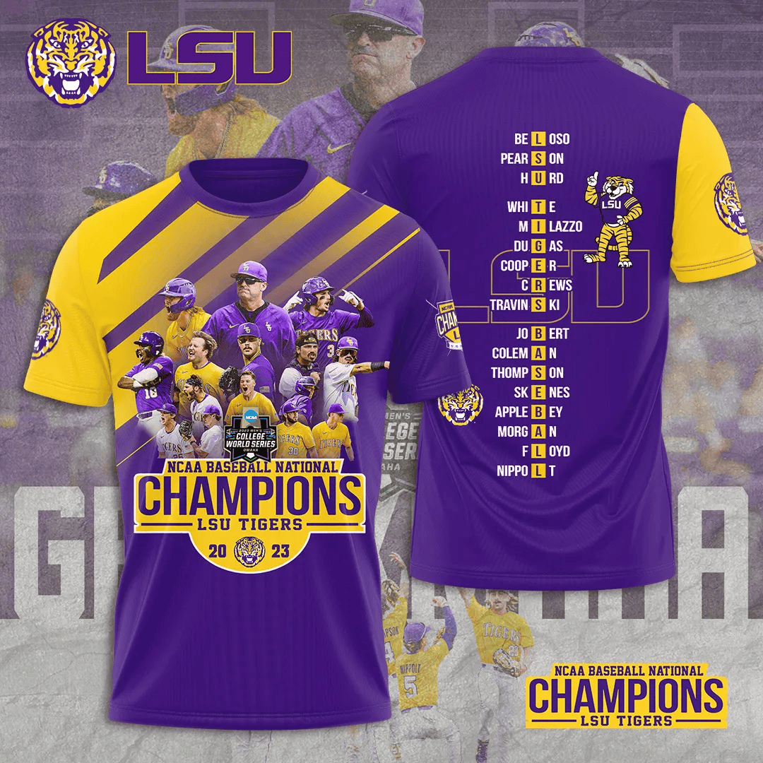 LSU Tigers Baseball 3D Apparels – TANTN1197