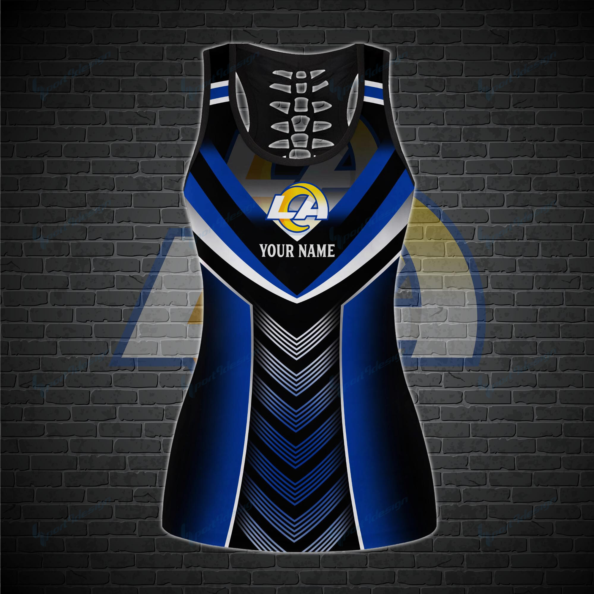 Los Angeles Rams Personalized Leggings And Tank Top BG18