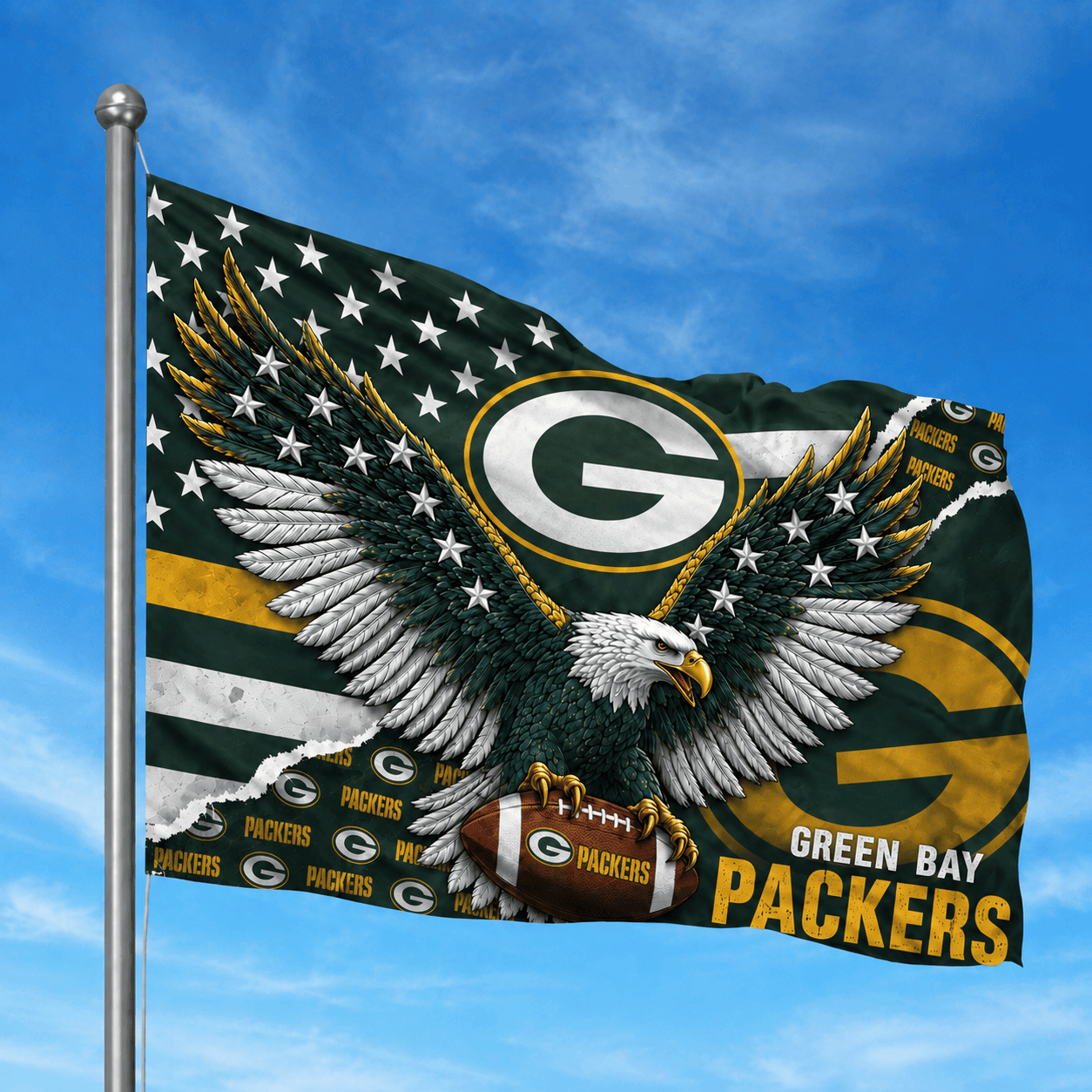 Green Bay Packers - Flag-Custom Name VA4268