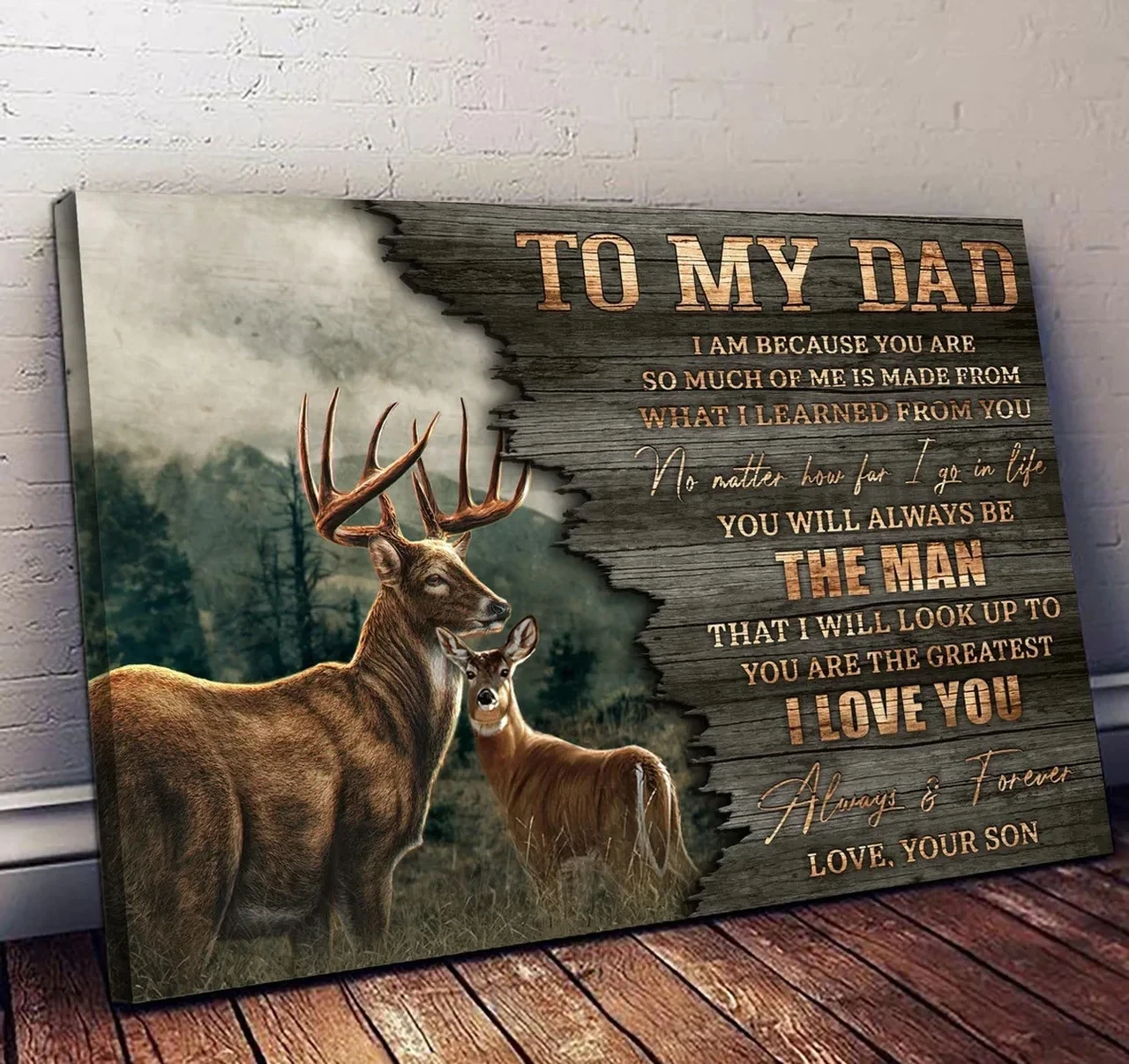Hunting Poster Canvas Wall Art Print Deer Wall Decor T29178