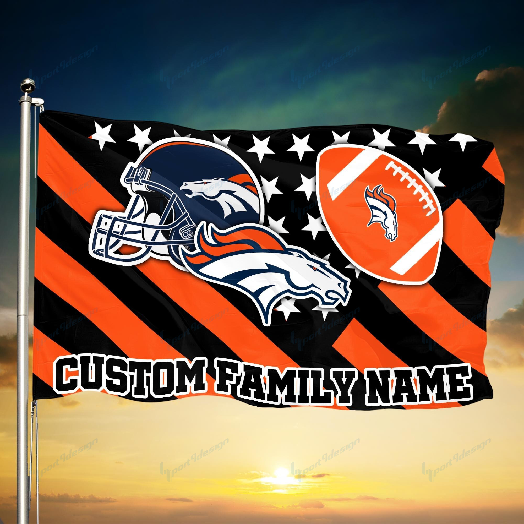 Denver Broncos Personalized Flag 73