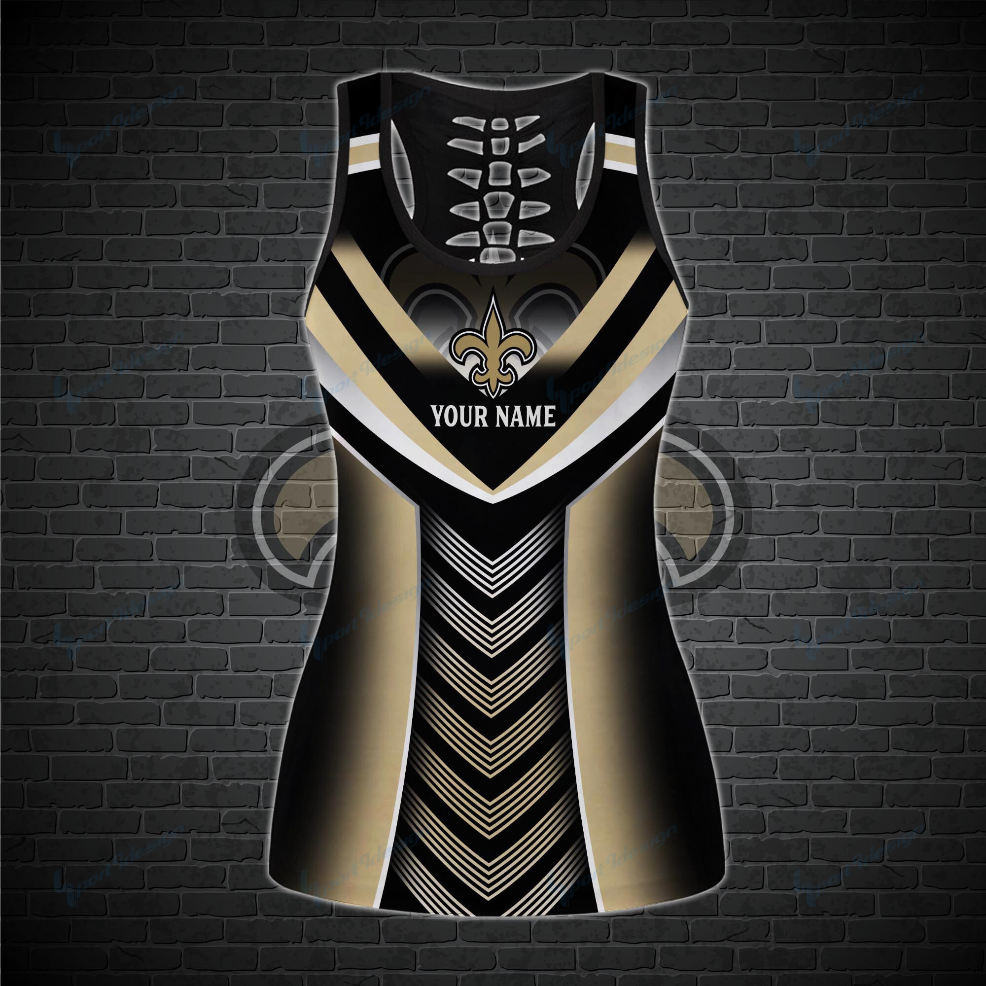 New Orleans Saints Personalized Leggings And Tank Top BG24