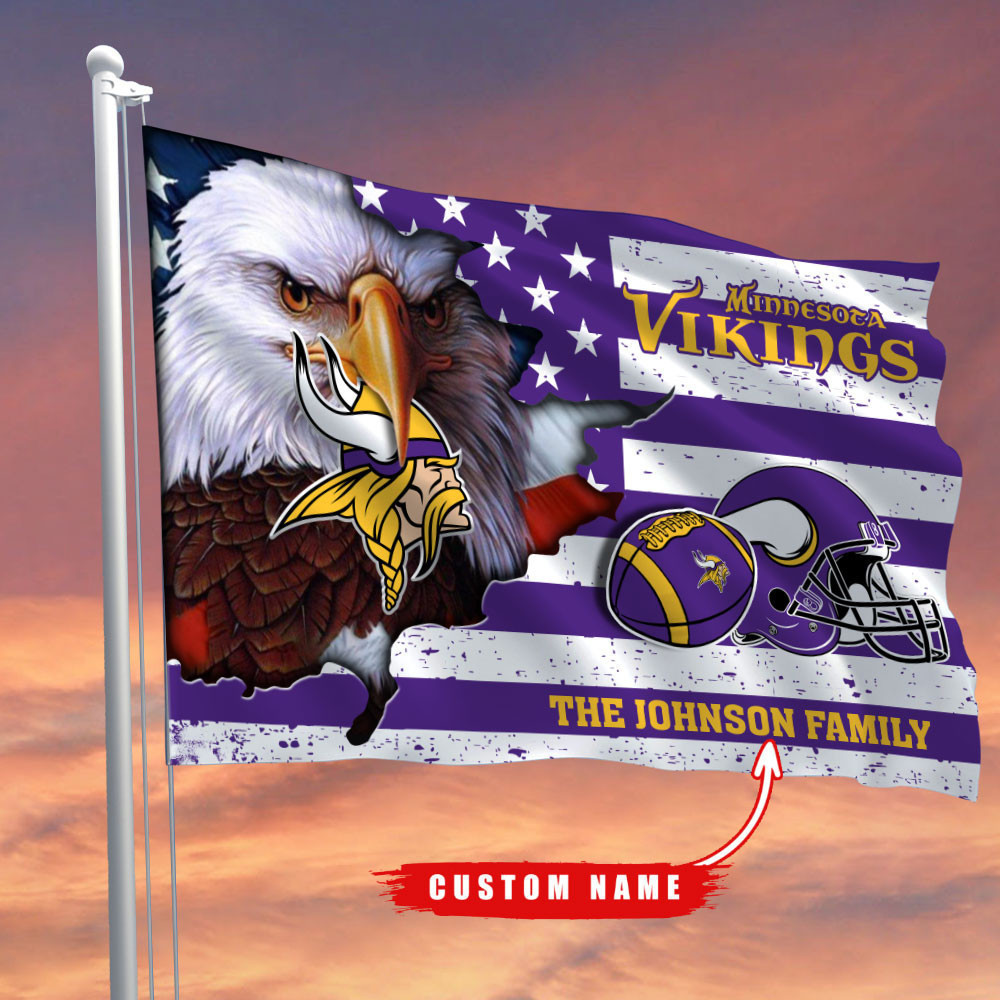 Minnesota Vikings-Flag-Custom Name FL2901