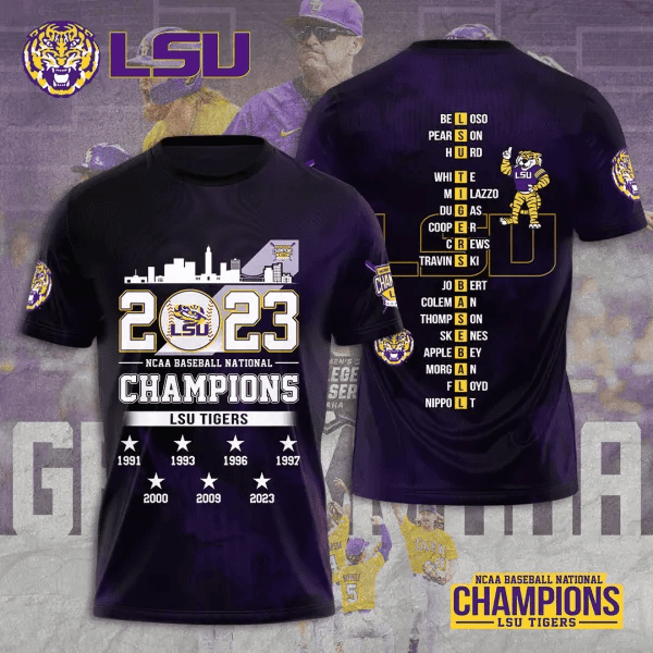 LSU Tigers Baseball 3D Apparels – TANTN1198