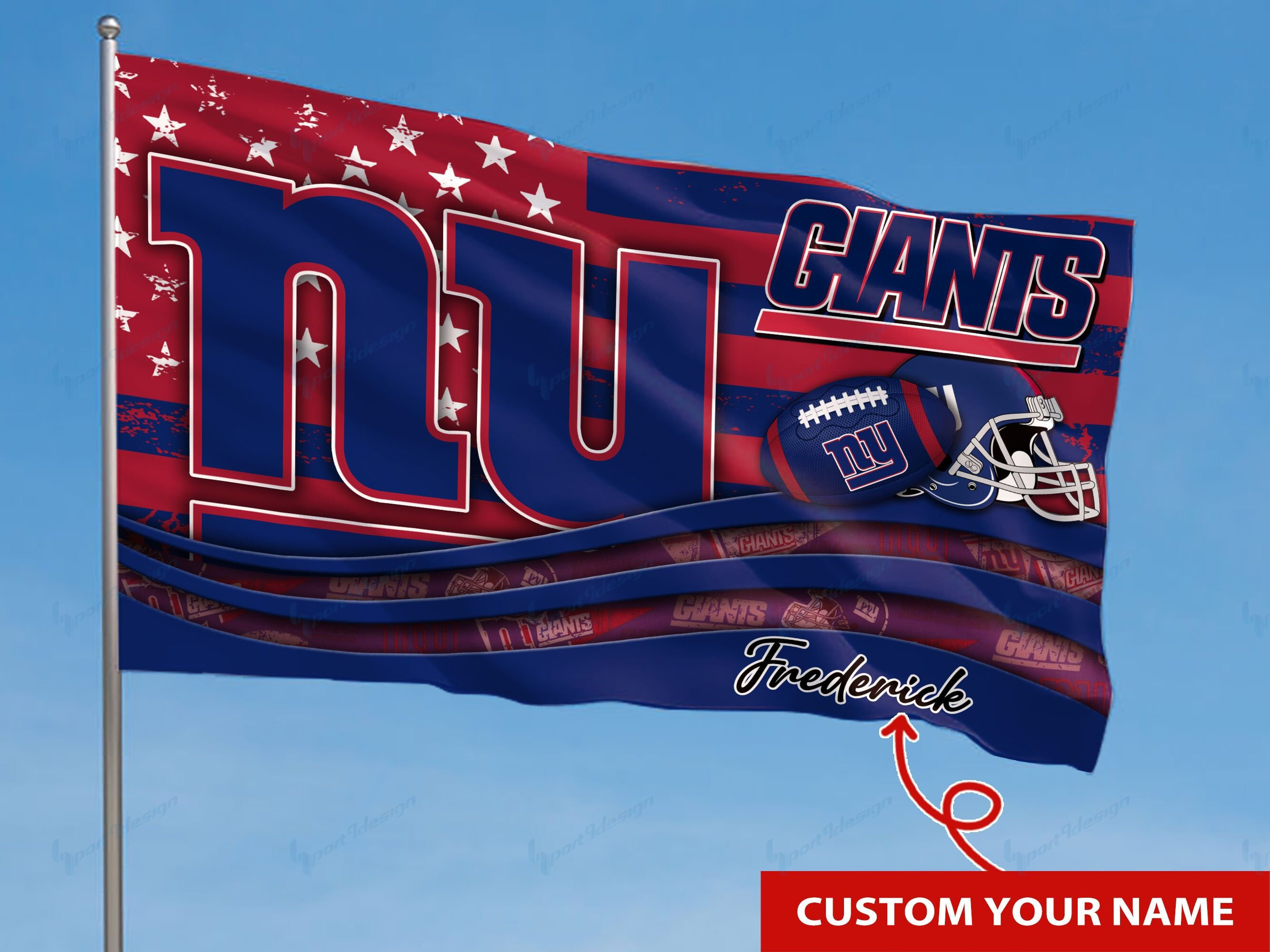 New York Giants Personalized Flag 22