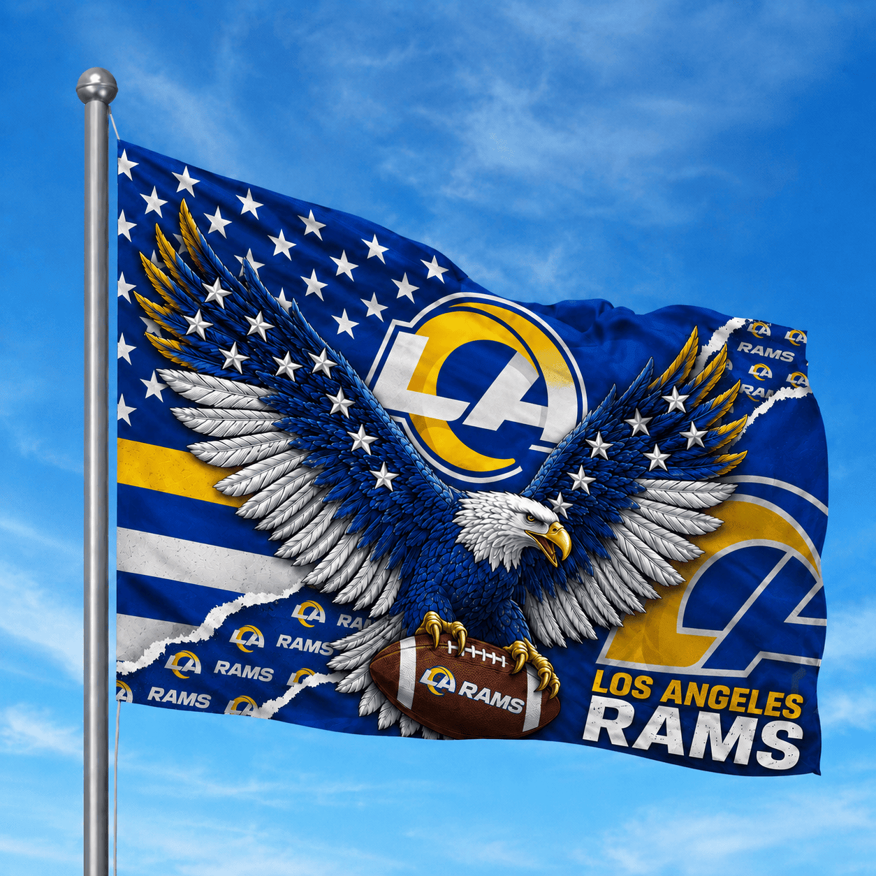 Los Angeles Rams - Flag-Custom Name VA4258