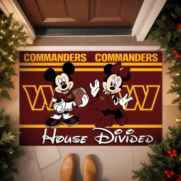 Washington Commanders NFL Sport House Divided Doormat BGDMM756