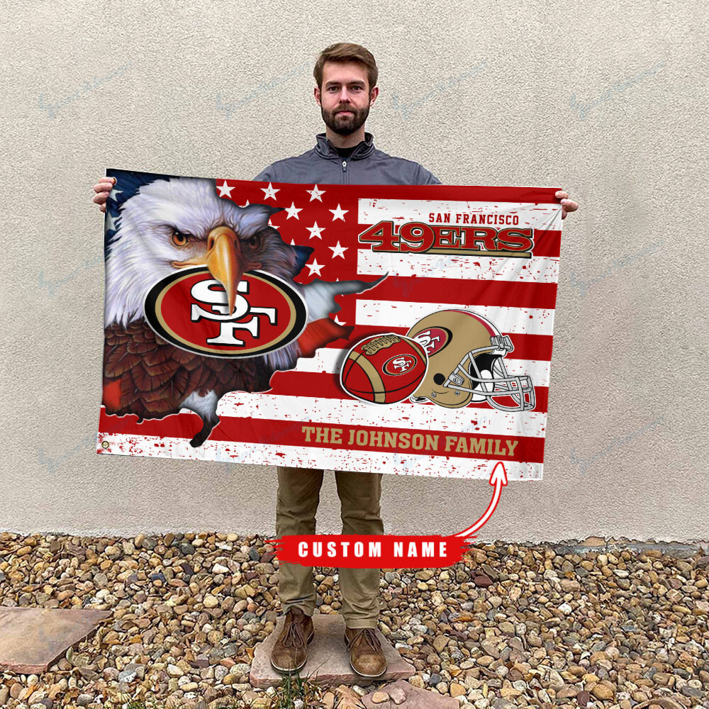 San Francisco 49ers-Flag-Custom Name FL49234
