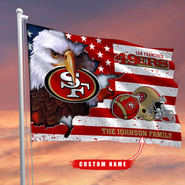 San Francisco 49ers-Flag-Custom Name FL49234