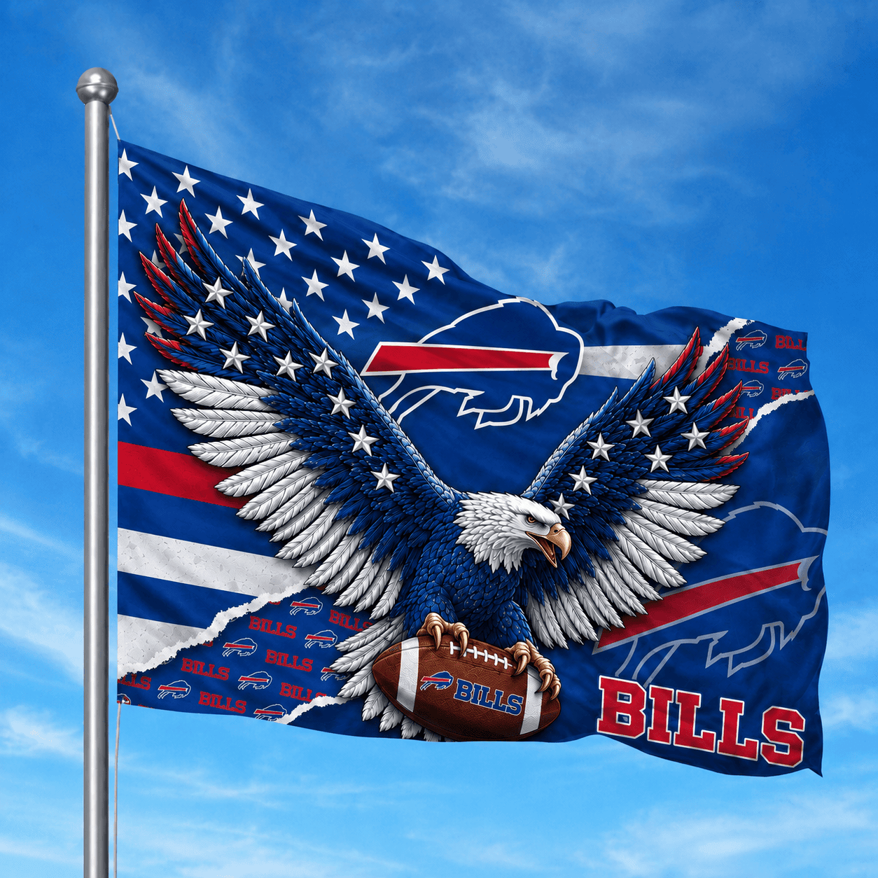 Buffalo Bills - Flag-Custom Name VA4261