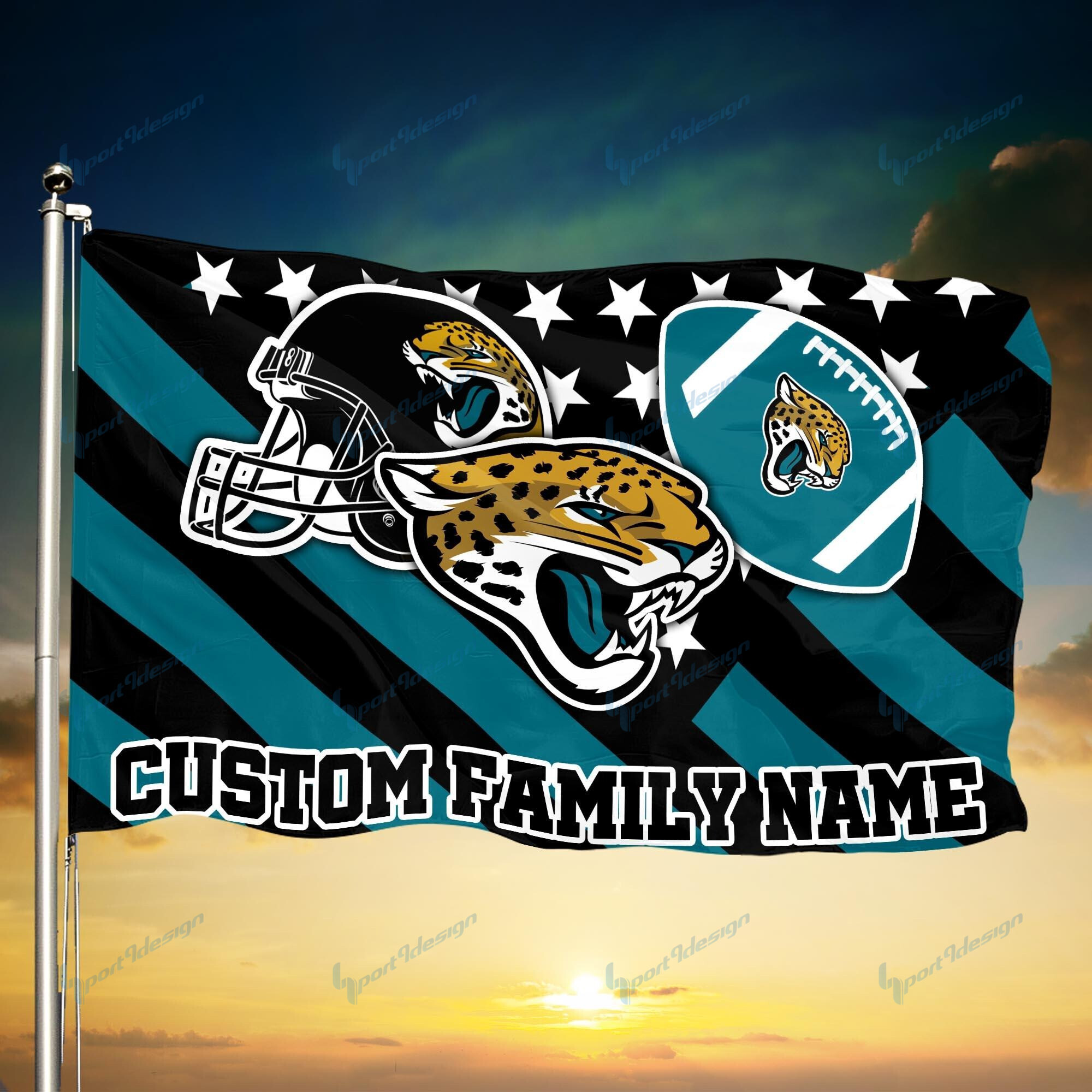 Jacksonville Jaguars Personalized Flag 78