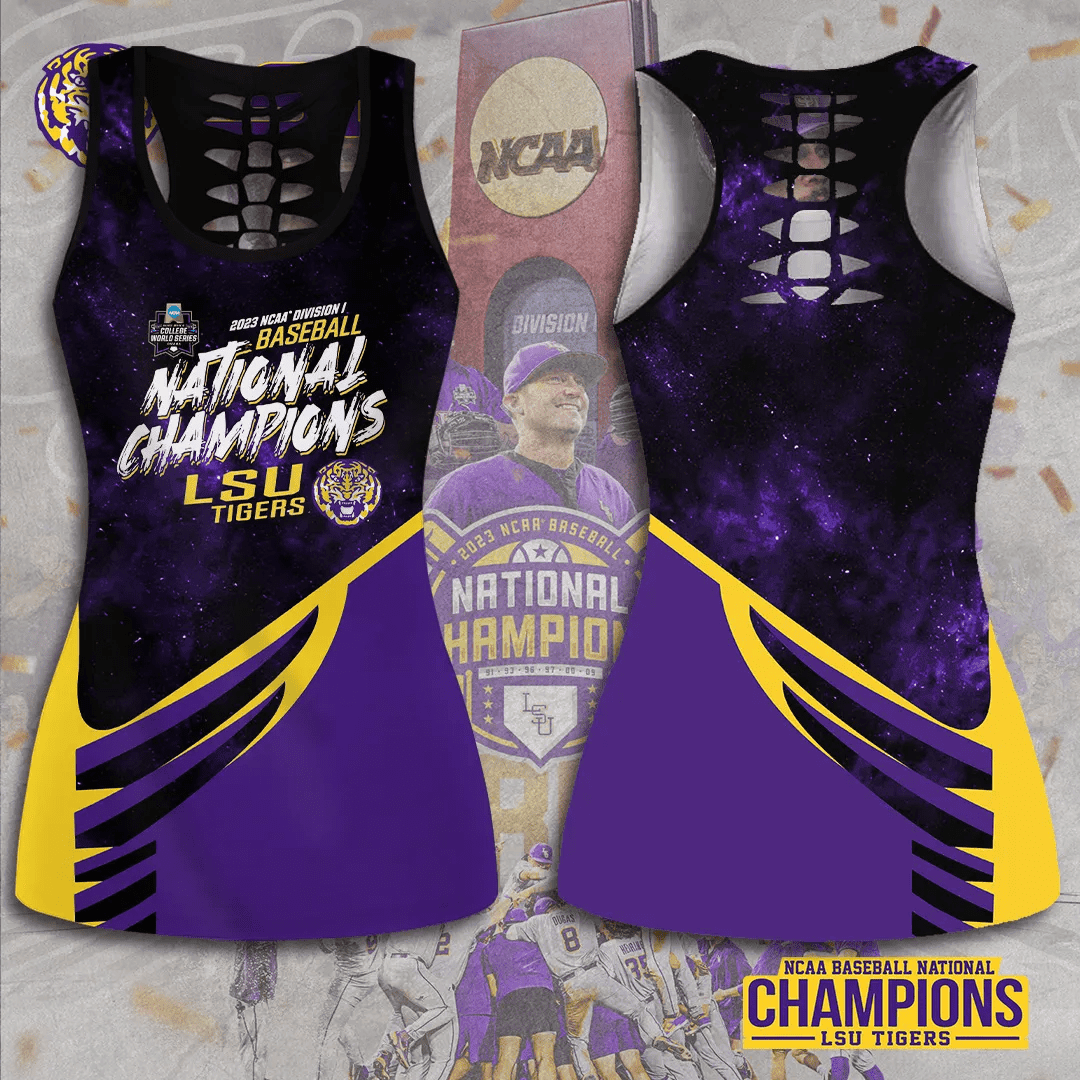 LSU Tigers Baseball Hollow Tank Top & Leggings – TANTN1235