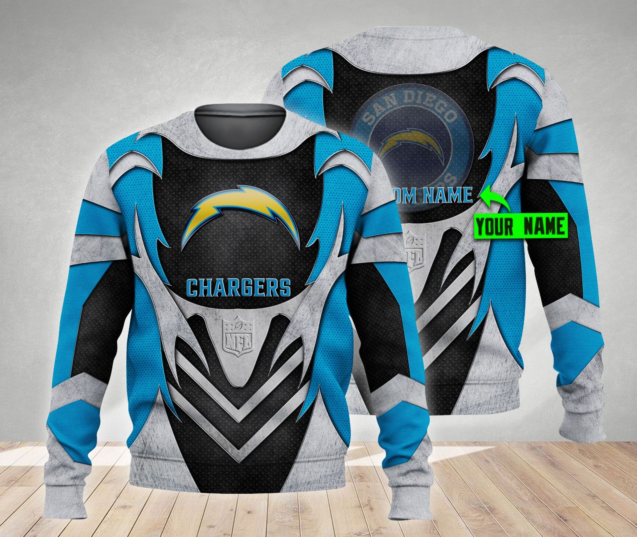 Los Angeles Chargers Personalized All Over Printed 469
