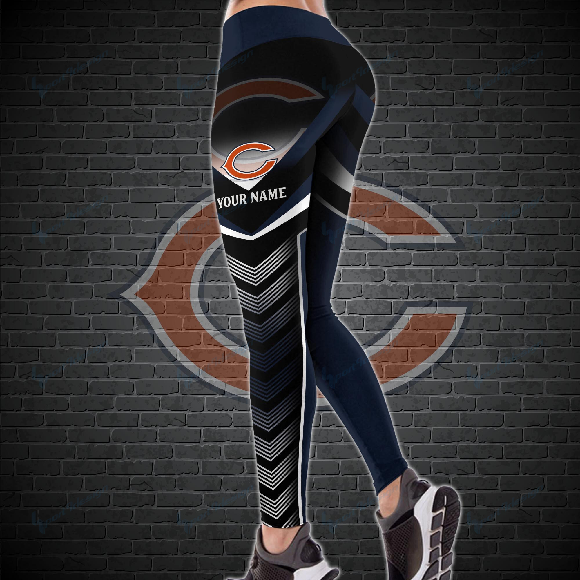 Chicago Bears Personalized Leggings And Tank Top BG06