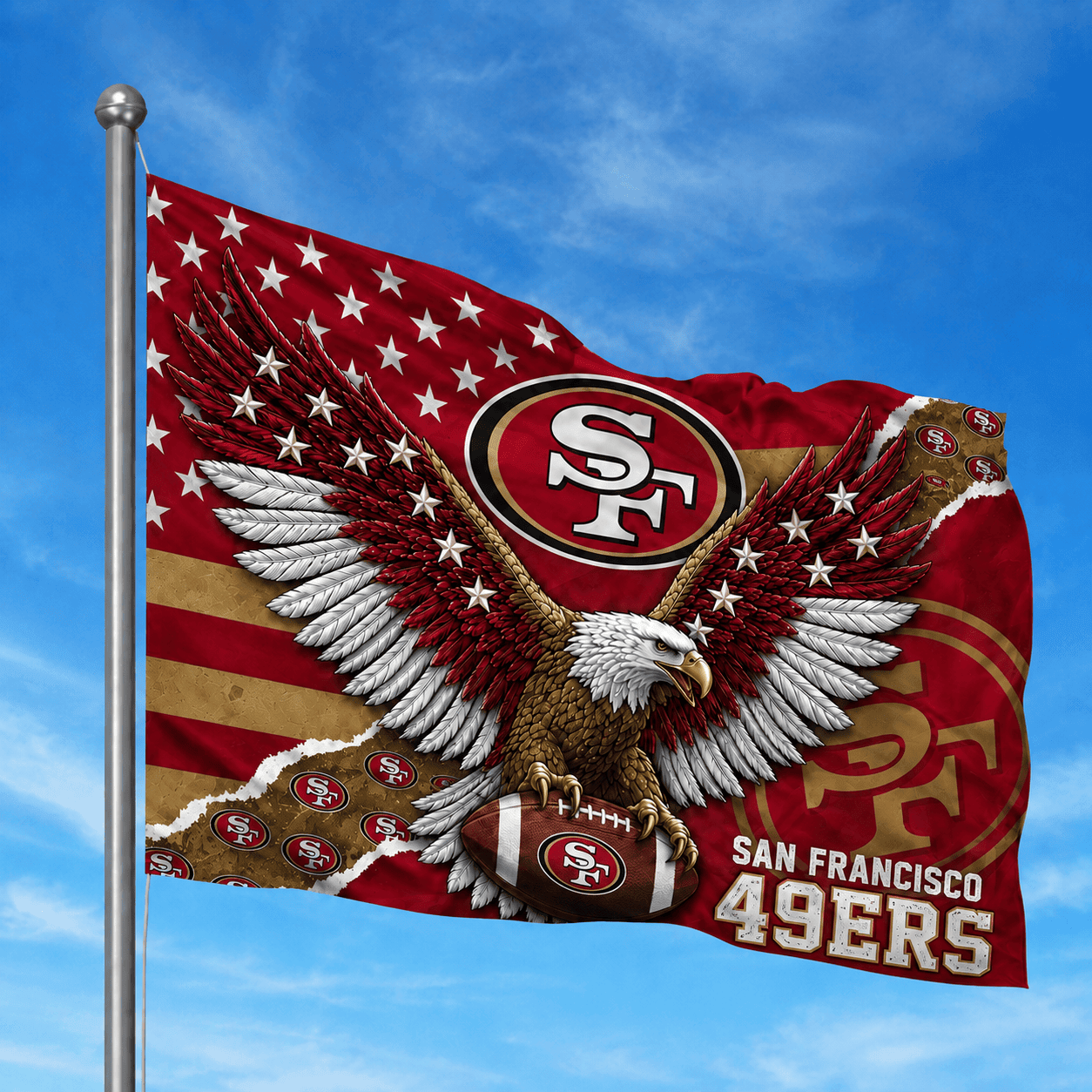 San Francisco 49ers - Flag-Custom Name VA4271